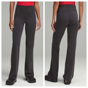 Lululemon Ribbed Softstreme Flared Pant Regular Peach-Fuzz Soft Wide Leg Pull-On